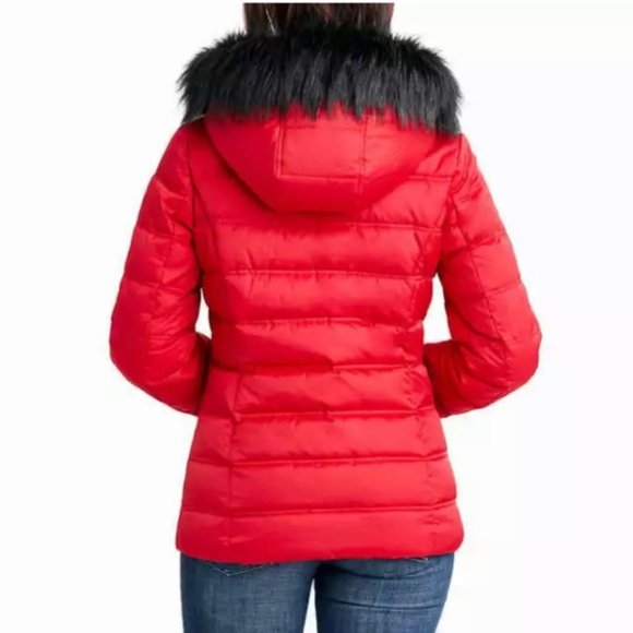 Nautica Womens Faux Fur Trim Hooded Midweight Puffer Jacket - Picture 10 of 12
